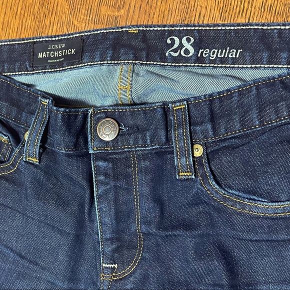 J Crew Matchstick slim straight leg jeans size 28 dark wash - Picture 2 of 4
